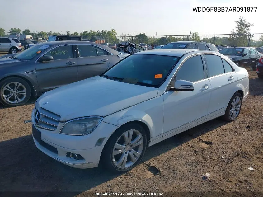 2010 Mercedes-Benz C 300 Luxury 4Matic/Sport 4Matic VIN: WDDGF8BB7AR091877 Lot: 40215179