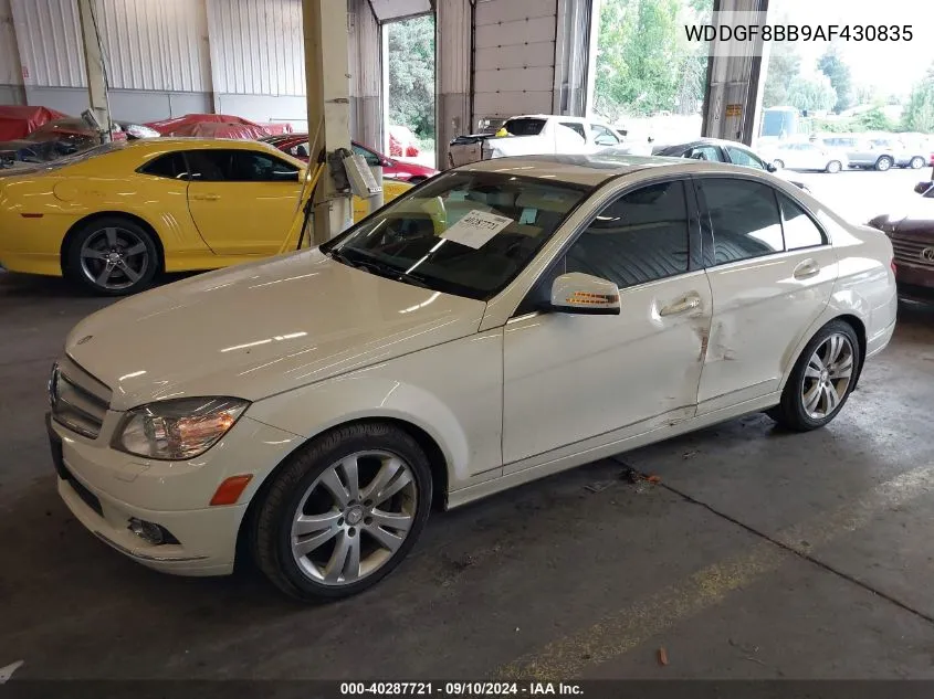 2010 Mercedes-Benz C 300 300 4Matic VIN: WDDGF8BB9AF430835 Lot: 40287721