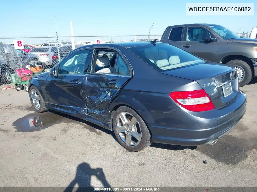 2010 Mercedes-Benz C 300 Luxury/Sport VIN: WDDGF5EB6AF406082 Lot: 40310081