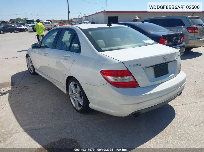 2010 Mercedes-Benz C 300 Luxury 4Matic/Sport 4Matic VIN: WDDGF8BB6AR102500 Lot: 40318679