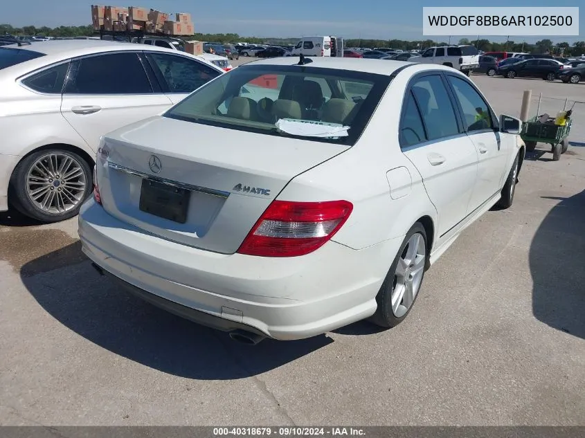 2010 Mercedes-Benz C 300 Luxury 4Matic/Sport 4Matic VIN: WDDGF8BB6AR102500 Lot: 40318679