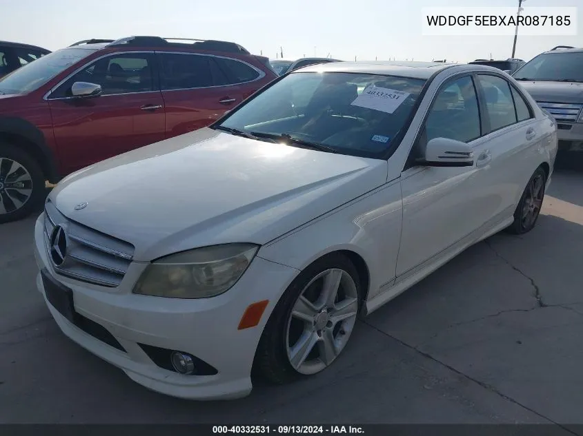 2010 Mercedes-Benz C 300 300 VIN: WDDGF5EBXAR087185 Lot: 40332531