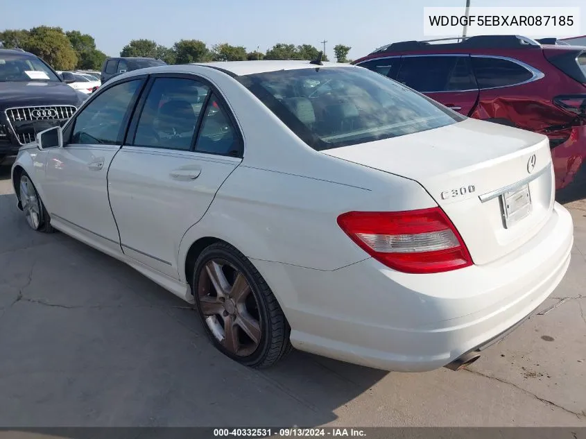 2010 Mercedes-Benz C 300 300 VIN: WDDGF5EBXAR087185 Lot: 40332531