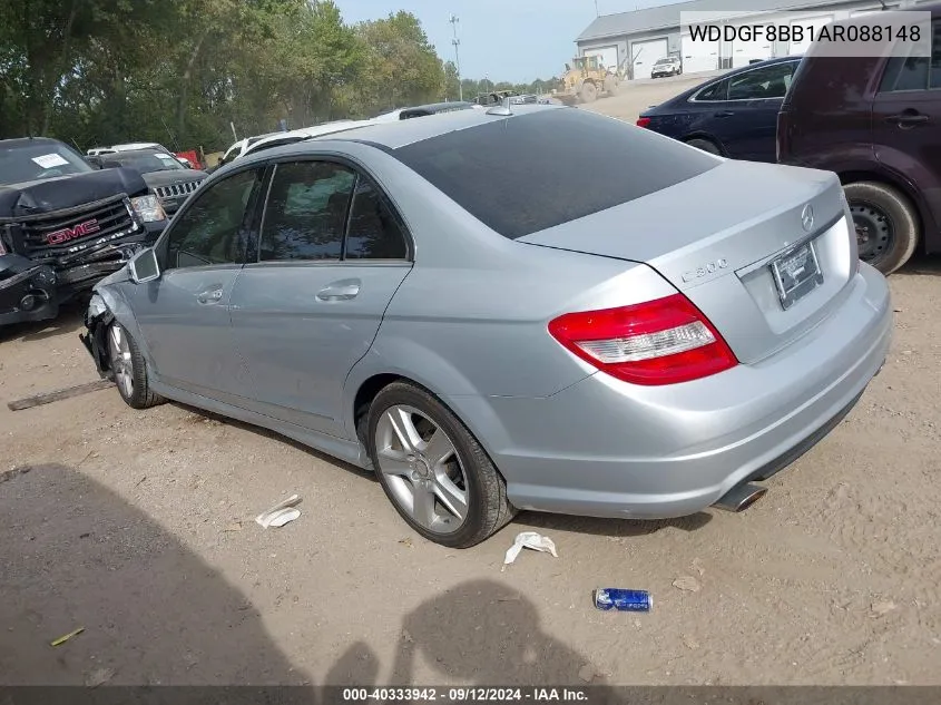 2010 Mercedes-Benz C 300 Luxury 4Matic/Sport 4Matic VIN: WDDGF8BB1AR088148 Lot: 40333942