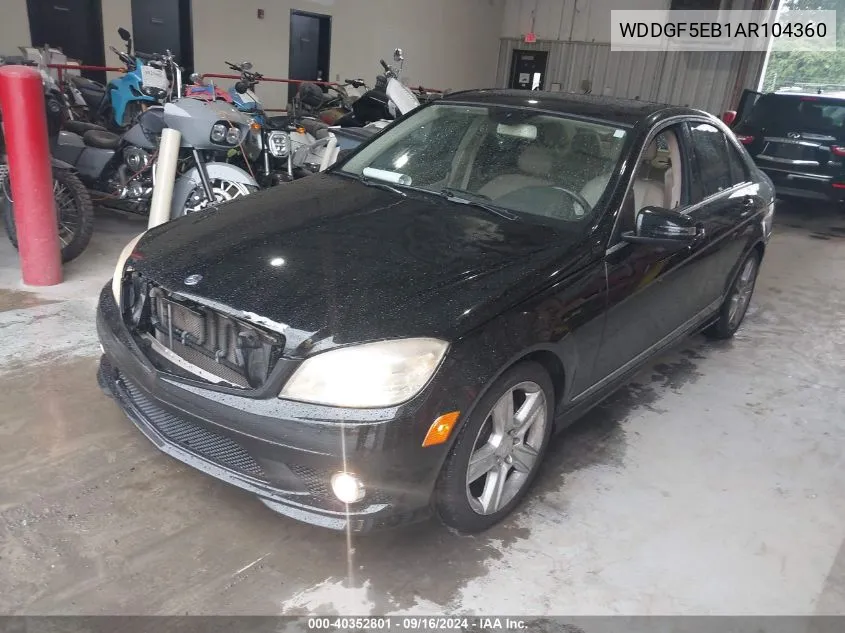 2010 Mercedes-Benz C 300 Luxury/Sport VIN: WDDGF5EB1AR104360 Lot: 40352801