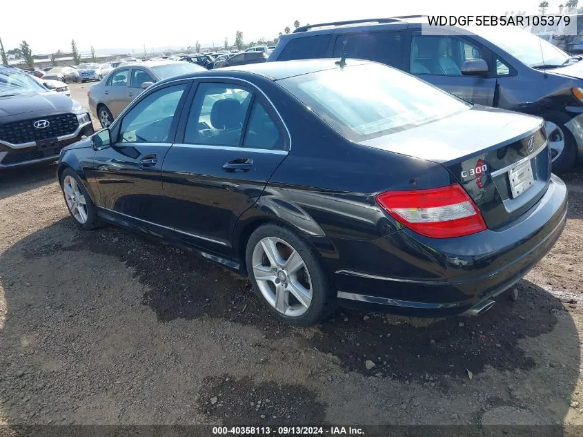 2010 Mercedes-Benz C 300 Luxury/Sport VIN: WDDGF5EB5AR105379 Lot: 40358113