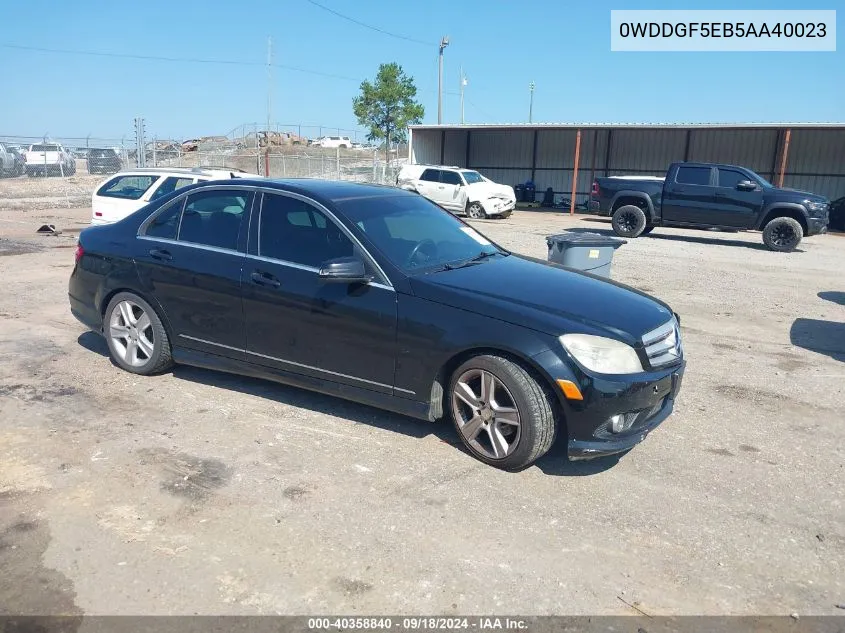 2010 Mercedes-Benz C 300 Luxury/Sport VIN: 0WDDGF5EB5AA40023 Lot: 40358840