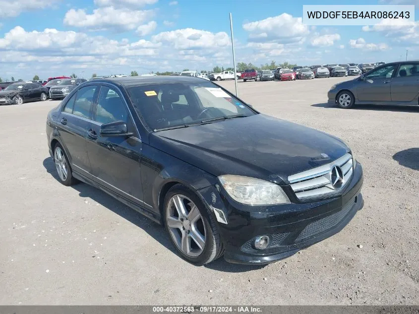 2010 Mercedes-Benz C 300 Luxury/Sport VIN: WDDGF5EB4AR086243 Lot: 40372563