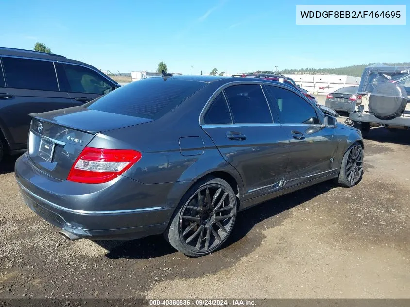 2010 Mercedes-Benz C 300 Luxury 4Matic/Sport 4Matic VIN: WDDGF8BB2AF464695 Lot: 40380836