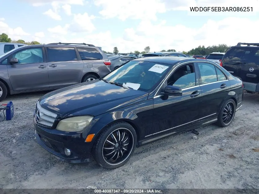 2010 Mercedes-Benz C 300 Luxury/Sport VIN: WDDGF5EB3AR086251 Lot: 40387347