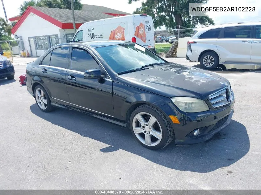 2010 Mercedes-Benz C 300 Luxury/Sport VIN: WDDGF5EB2AR102228 Lot: 40408370