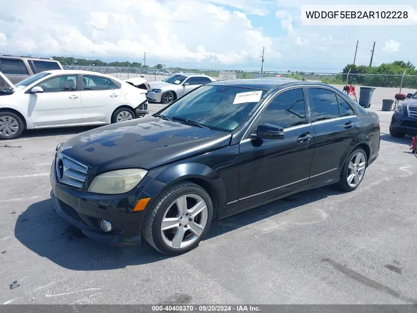 2010 Mercedes-Benz C 300 Luxury/Sport VIN: WDDGF5EB2AR102228 Lot: 40408370