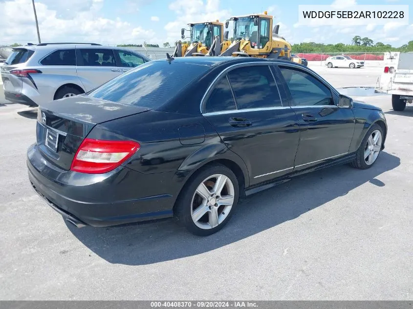 2010 Mercedes-Benz C 300 Luxury/Sport VIN: WDDGF5EB2AR102228 Lot: 40408370