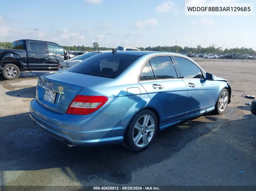 2010 Mercedes-Benz C 300 Luxury 4Matic/Sport 4Matic VIN: WDDGF8BB3AR129685 Lot: 40428912