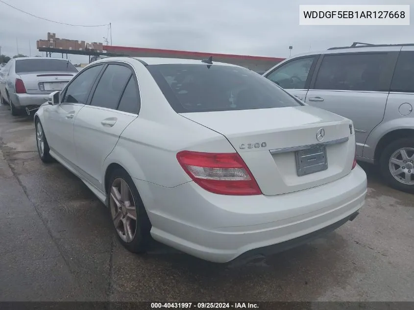 2010 Mercedes-Benz C 300 Luxury/Sport VIN: WDDGF5EB1AR127668 Lot: 40431997