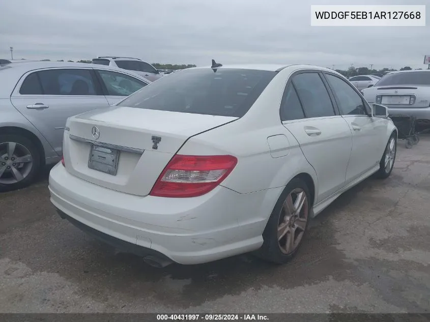 2010 Mercedes-Benz C 300 Luxury/Sport VIN: WDDGF5EB1AR127668 Lot: 40431997