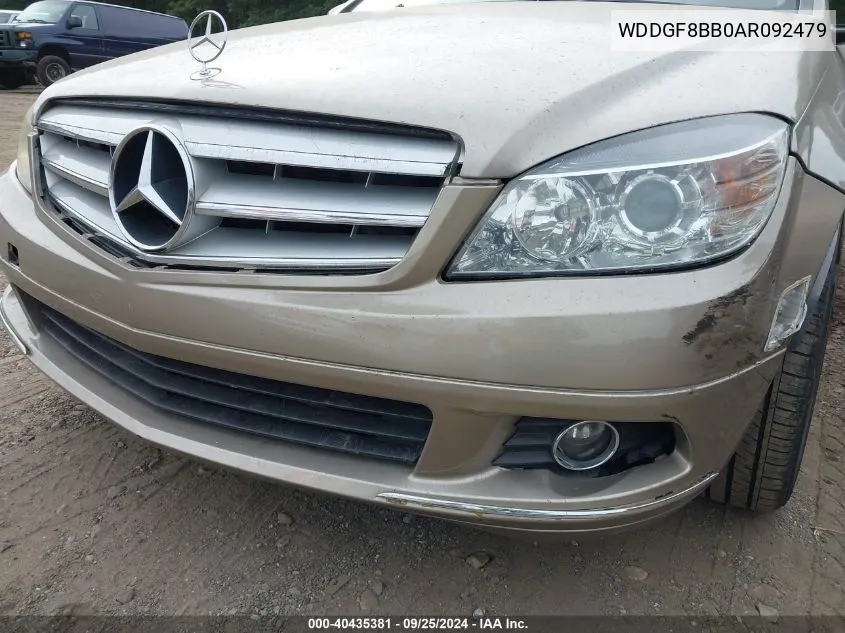 2010 Mercedes-Benz C 300 Luxury 4Matic/Sport 4Matic VIN: WDDGF8BB0AR092479 Lot: 40435381