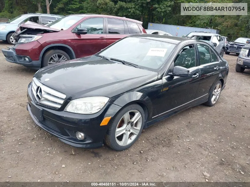 2010 Mercedes-Benz C 300 Luxury 4Matic/Sport 4Matic VIN: WDDGF8BB4AR107954 Lot: 40458151