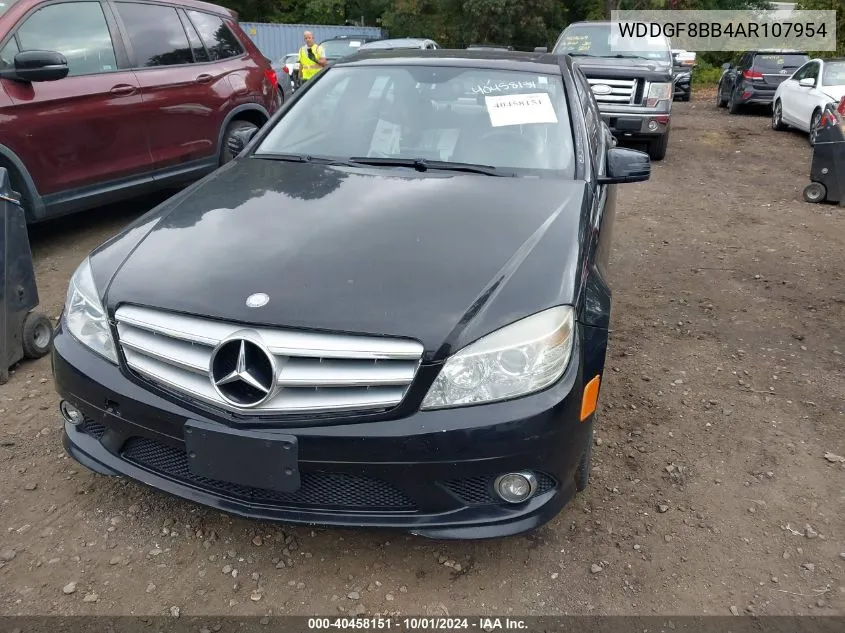 2010 Mercedes-Benz C 300 Luxury 4Matic/Sport 4Matic VIN: WDDGF8BB4AR107954 Lot: 40458151