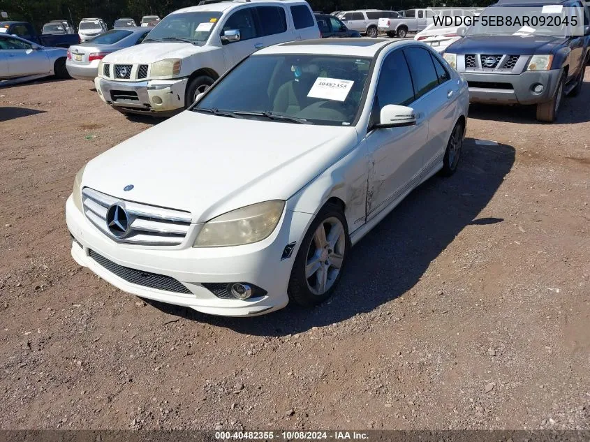 2010 Mercedes-Benz C 300 Luxury/Sport VIN: WDDGF5EB8AR092045 Lot: 40482355