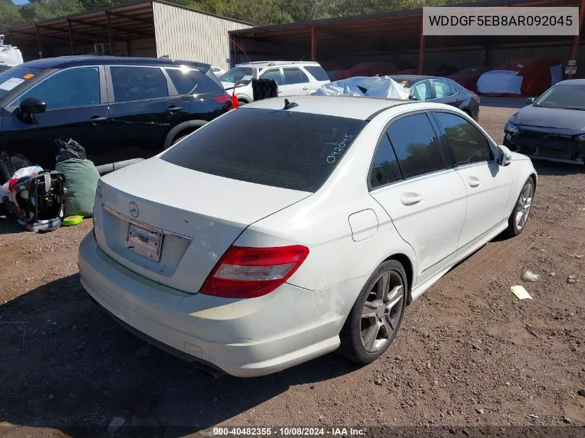 2010 Mercedes-Benz C 300 Luxury/Sport VIN: WDDGF5EB8AR092045 Lot: 40482355