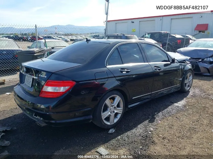 2010 Mercedes-Benz C 300 Luxury 4Matic/Sport 4Matic VIN: WDDGF8BB5AF482107 Lot: 40482776