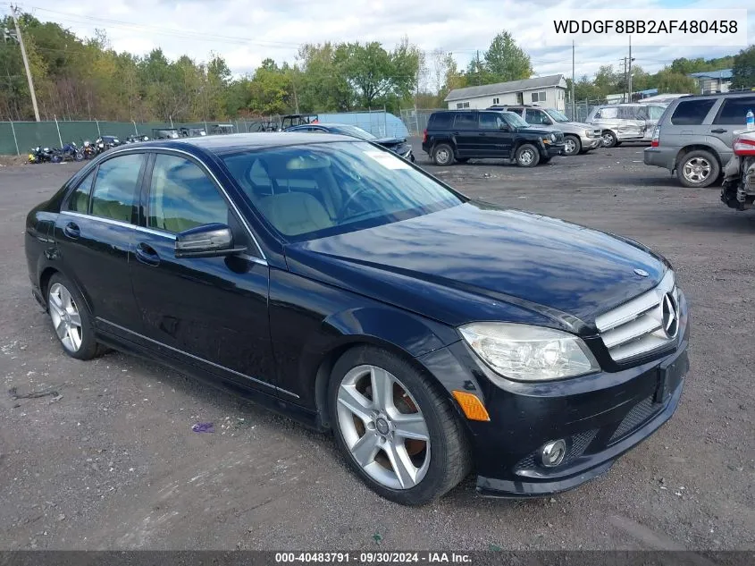 2010 Mercedes-Benz C 300 Luxury 4Matic/Sport 4Matic VIN: WDDGF8BB2AF480458 Lot: 40483791