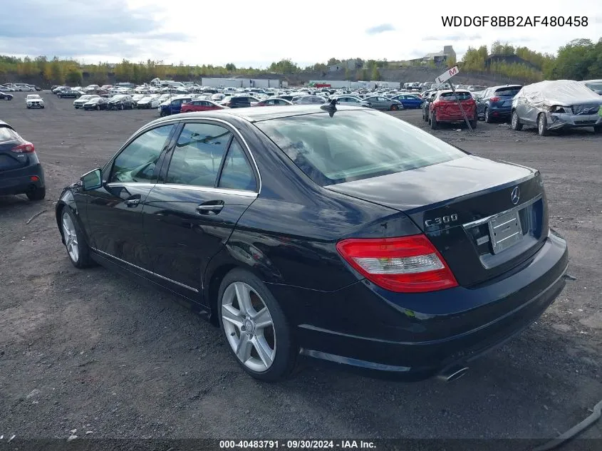 2010 Mercedes-Benz C 300 Luxury 4Matic/Sport 4Matic VIN: WDDGF8BB2AF480458 Lot: 40483791