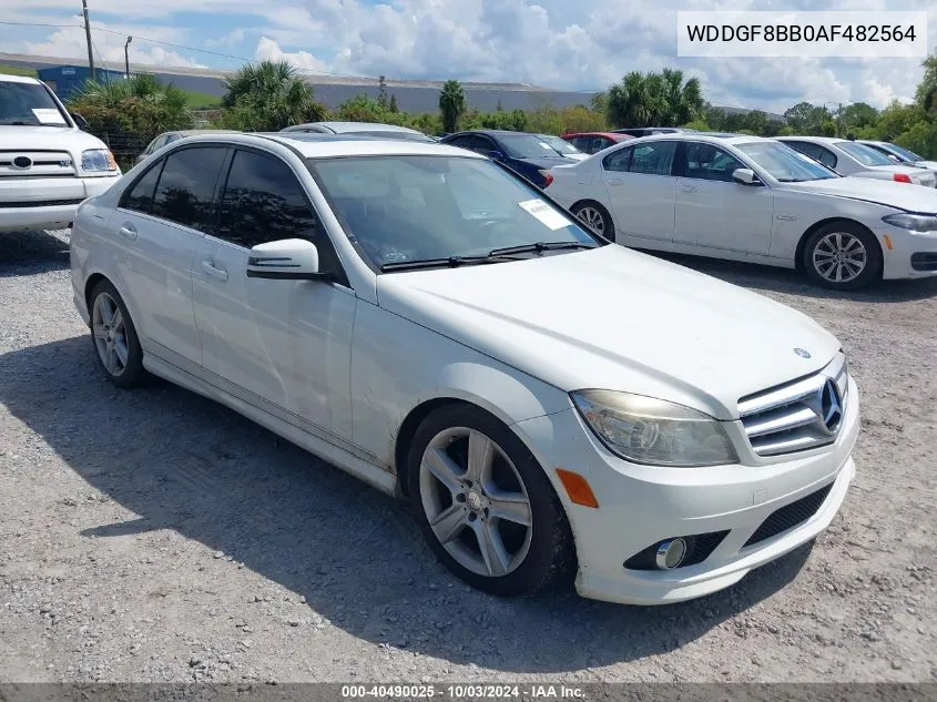 2010 Mercedes-Benz C 300 Luxury 4Matic/Sport 4Matic VIN: WDDGF8BB0AF482564 Lot: 40490025