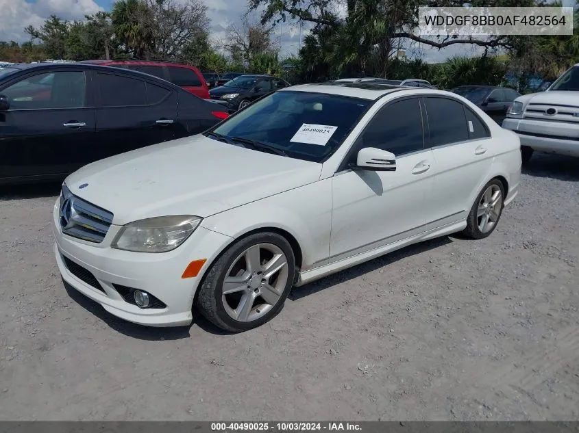 2010 Mercedes-Benz C 300 Luxury 4Matic/Sport 4Matic VIN: WDDGF8BB0AF482564 Lot: 40490025