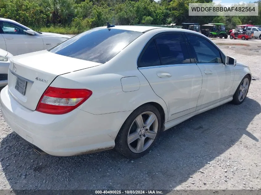 2010 Mercedes-Benz C 300 Luxury 4Matic/Sport 4Matic VIN: WDDGF8BB0AF482564 Lot: 40490025