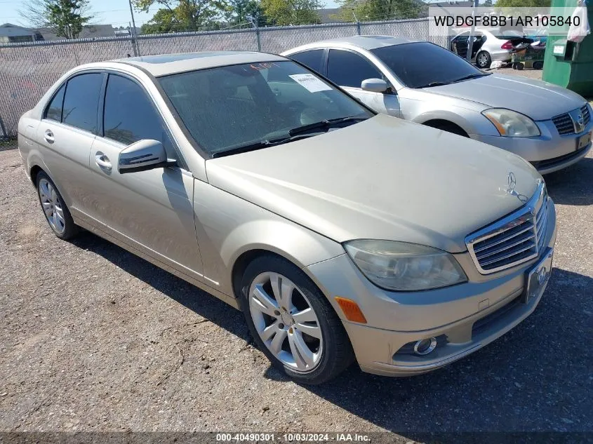 2010 Mercedes-Benz C 300 Luxury 4Matic/Sport 4Matic VIN: WDDGF8BB1AR105840 Lot: 40490301