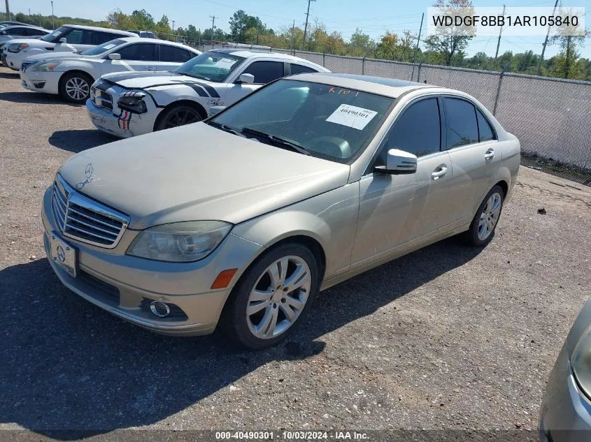 2010 Mercedes-Benz C 300 Luxury 4Matic/Sport 4Matic VIN: WDDGF8BB1AR105840 Lot: 40490301