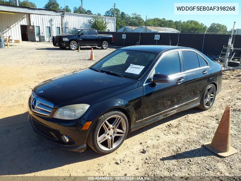 2010 Mercedes-Benz C 300 Luxury/Sport VIN: WDDGF5EB0AF398268 Lot: 40490862