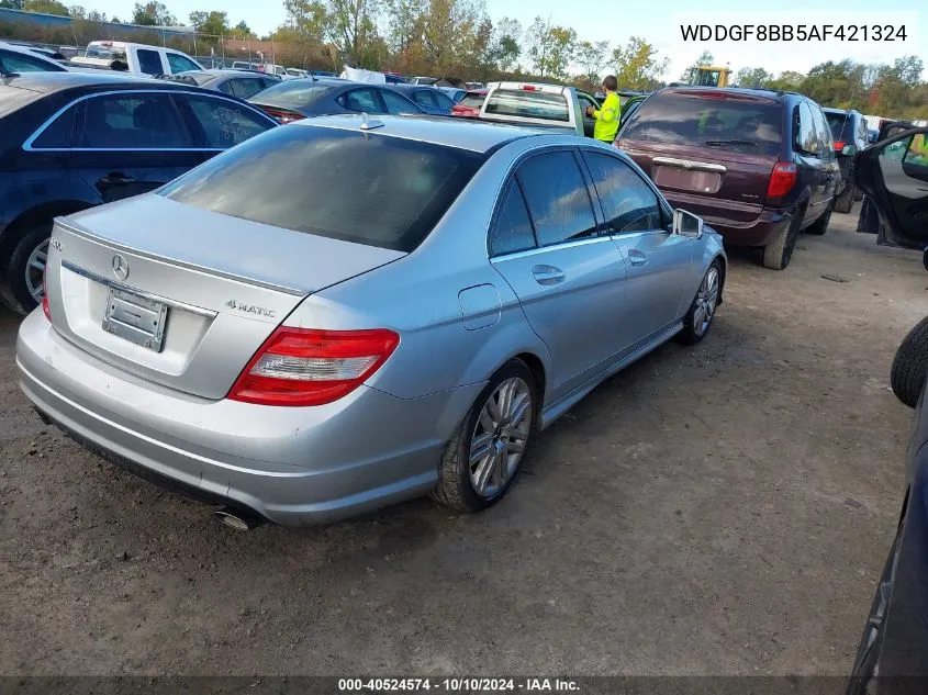 2010 Mercedes-Benz C 300 Luxury 4Matic/Sport 4Matic VIN: WDDGF8BB5AF421324 Lot: 40524574