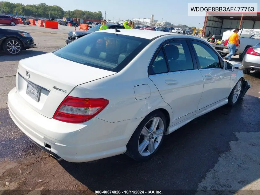 2010 Mercedes-Benz C 300 Luxury 4Matic/Sport 4Matic VIN: WDDGF8BB3AF477763 Lot: 40574826