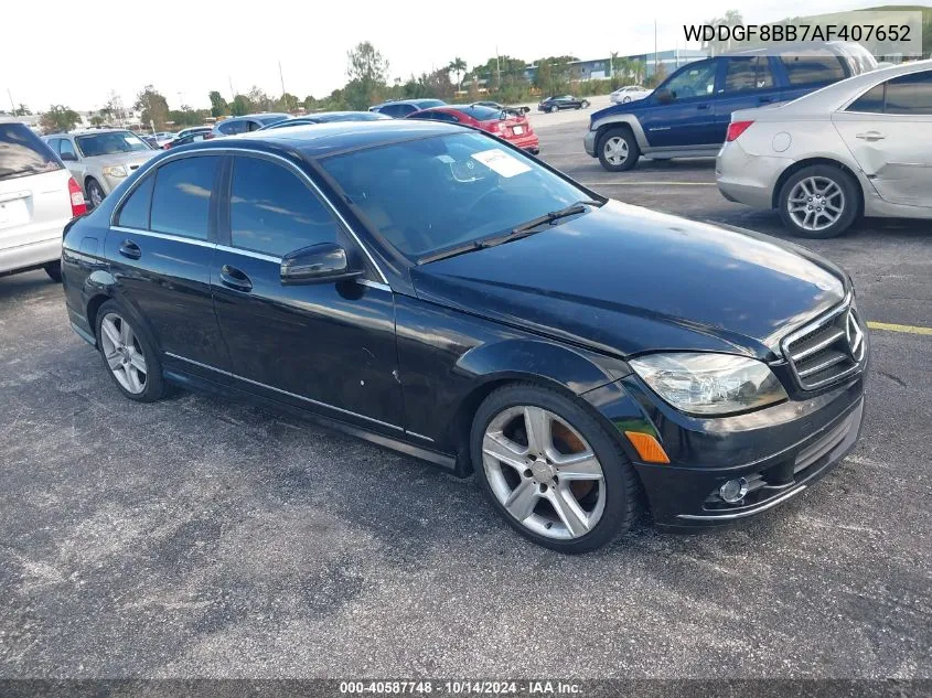 2010 Mercedes-Benz C 300 Luxury 4Matic/Sport 4Matic VIN: WDDGF8BB7AF407652 Lot: 40587748