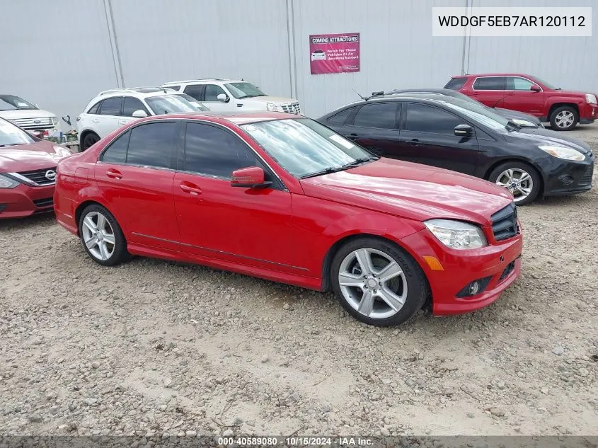 2010 Mercedes-Benz C 300 Luxury/Sport VIN: WDDGF5EB7AR120112 Lot: 40589080