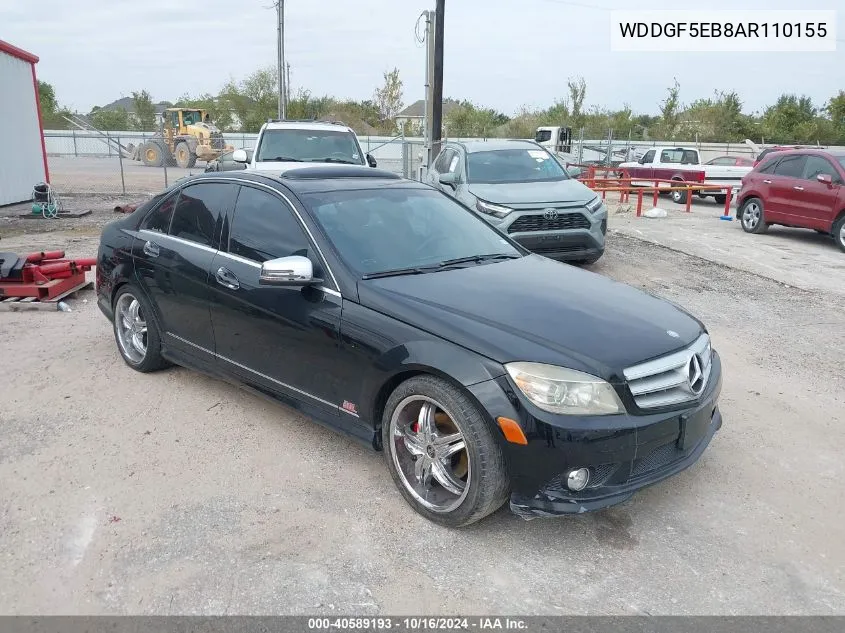 2010 Mercedes-Benz C 300 Luxury/Sport VIN: WDDGF5EB8AR110155 Lot: 40589193