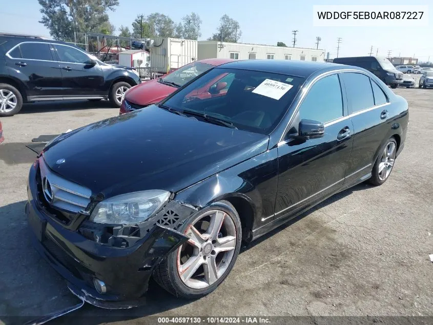 2010 Mercedes-Benz C 300 Luxury/Sport VIN: WDDGF5EB0AR087227 Lot: 40597130