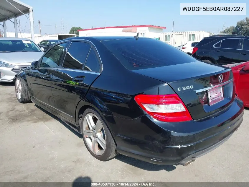 2010 Mercedes-Benz C 300 Luxury/Sport VIN: WDDGF5EB0AR087227 Lot: 40597130