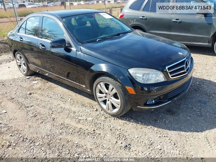 2010 Mercedes-Benz C 300 Luxury 4Matic/Sport 4Matic VIN: WDDGF8BB3AF471543 Lot: 40601537