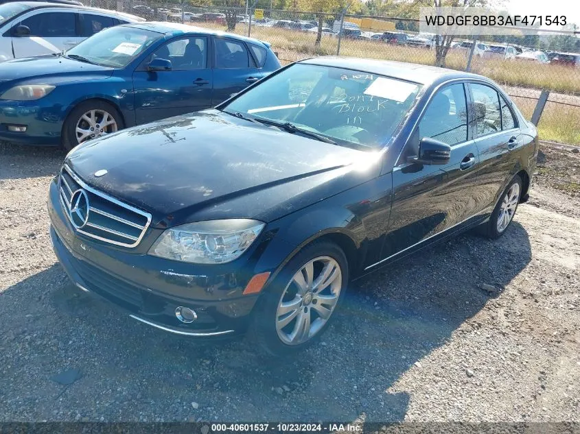 2010 Mercedes-Benz C 300 Luxury 4Matic/Sport 4Matic VIN: WDDGF8BB3AF471543 Lot: 40601537