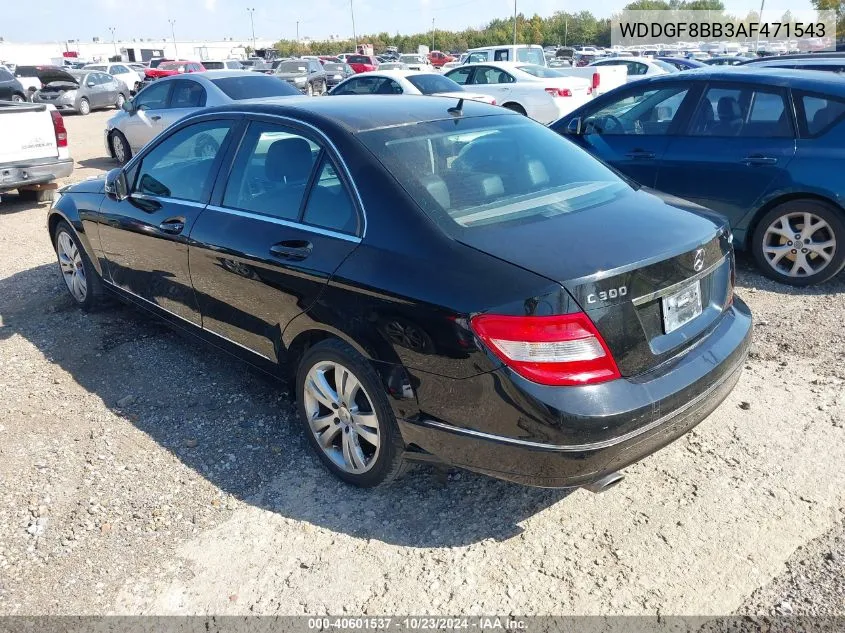 2010 Mercedes-Benz C 300 Luxury 4Matic/Sport 4Matic VIN: WDDGF8BB3AF471543 Lot: 40601537