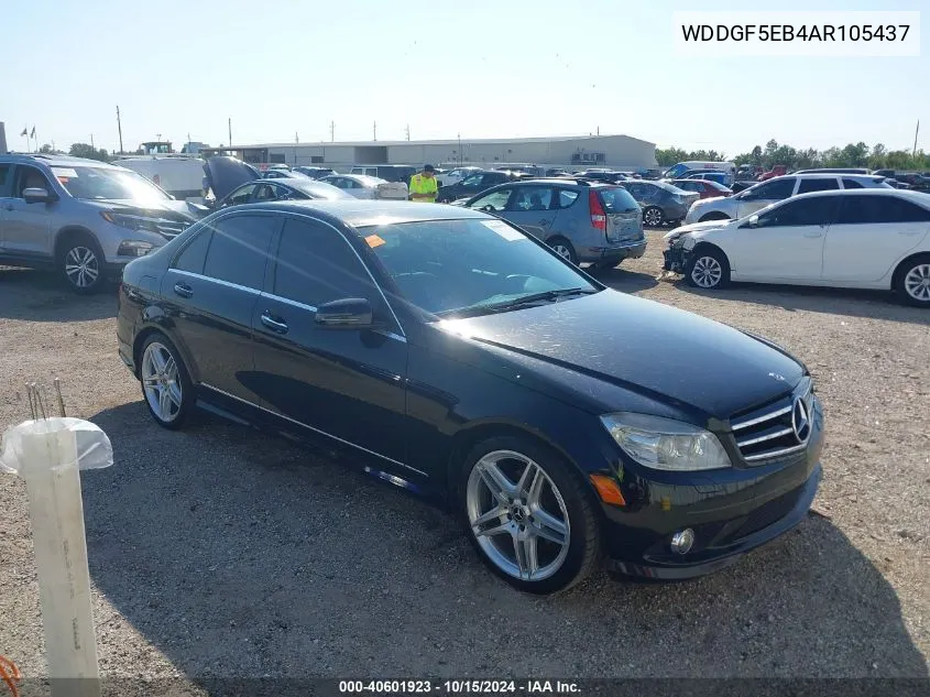 2010 Mercedes-Benz C 300 Luxury/Sport VIN: WDDGF5EB4AR105437 Lot: 40601923