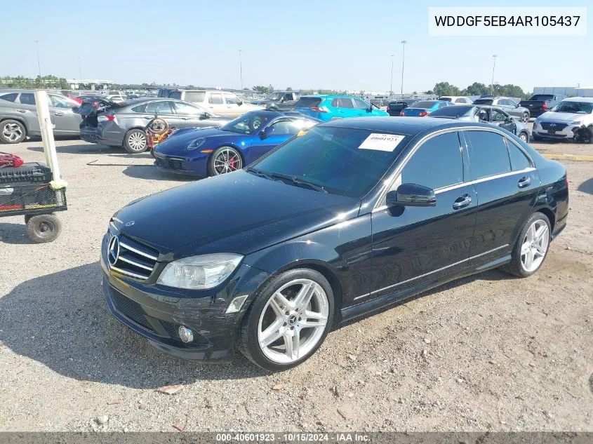 2010 Mercedes-Benz C 300 Luxury/Sport VIN: WDDGF5EB4AR105437 Lot: 40601923