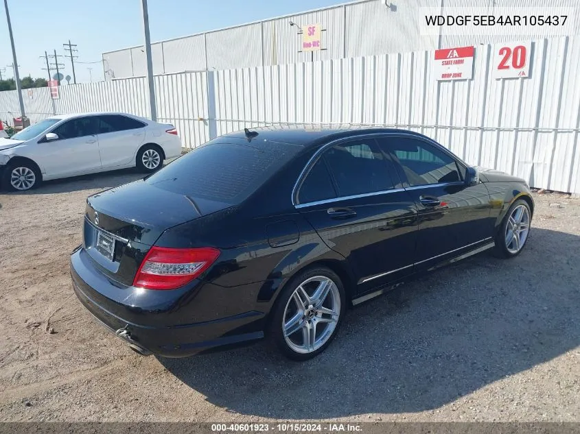 2010 Mercedes-Benz C 300 Luxury/Sport VIN: WDDGF5EB4AR105437 Lot: 40601923