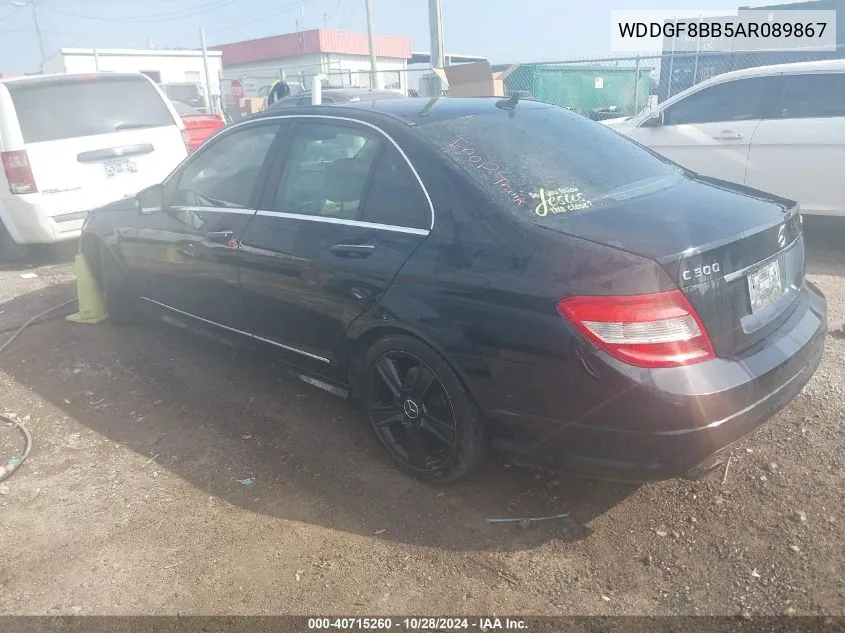 2010 Mercedes-Benz C 300 Luxury 4Matic/Sport 4Matic VIN: WDDGF8BB5AR089867 Lot: 40715260