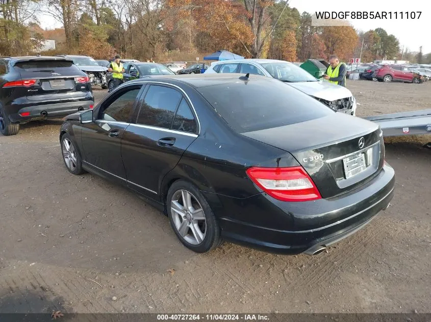 2010 Mercedes-Benz C 300 Luxury 4Matic/Sport 4Matic VIN: WDDGF8BB5AR111107 Lot: 40727264