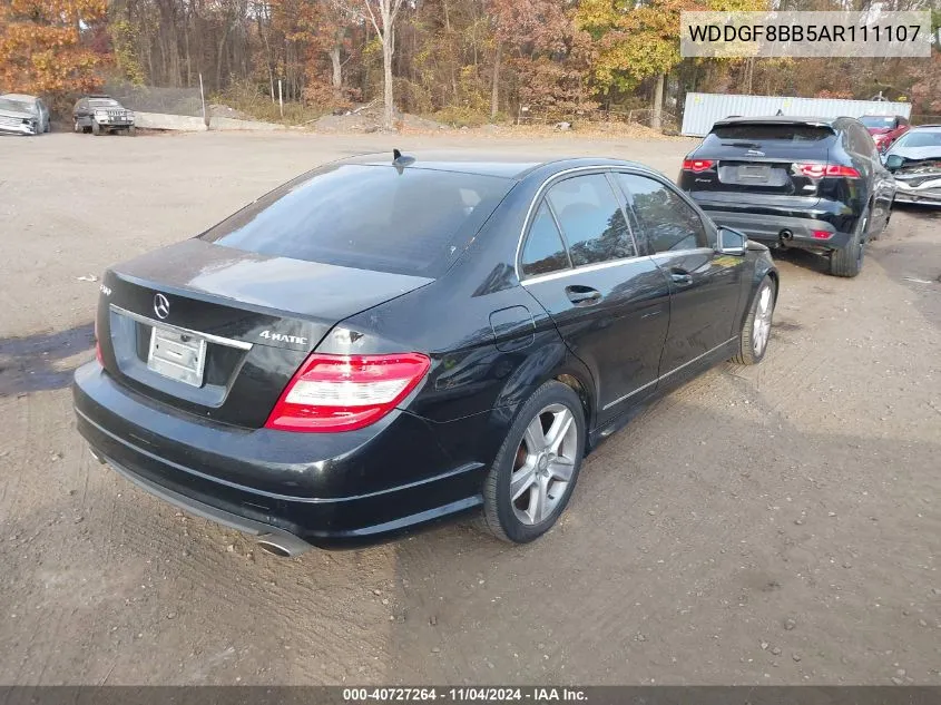 2010 Mercedes-Benz C 300 Luxury 4Matic/Sport 4Matic VIN: WDDGF8BB5AR111107 Lot: 40727264